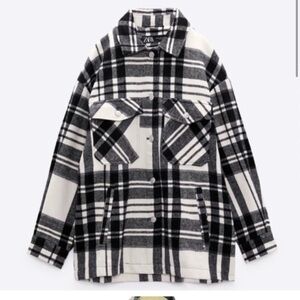 Zara Black and White Shacket